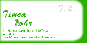 timea mohr business card